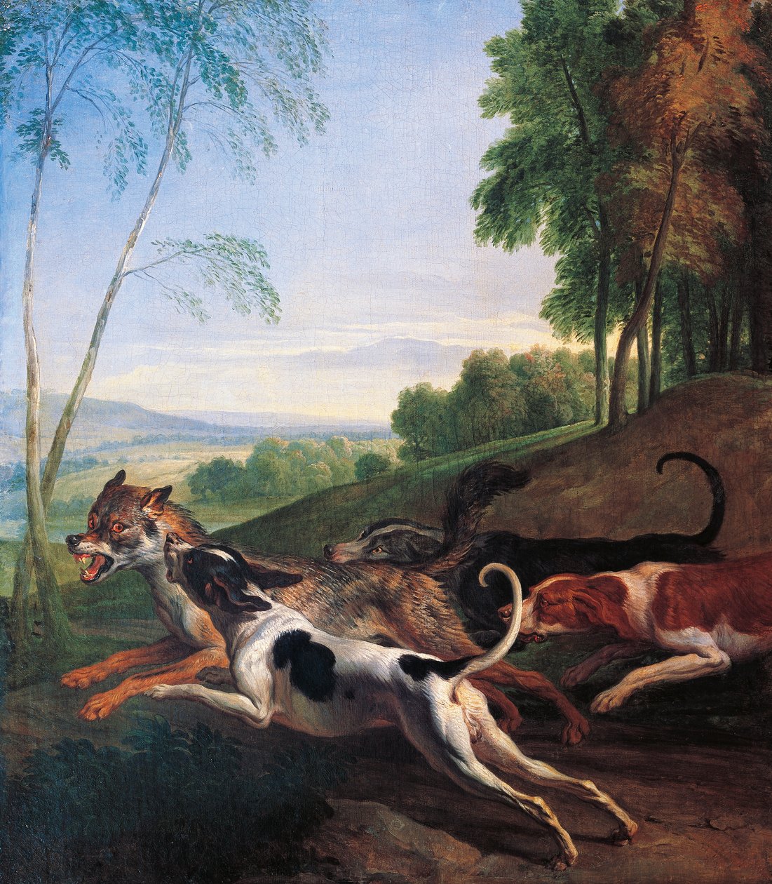 Wolvenjacht door Alexandre Francois Desportes