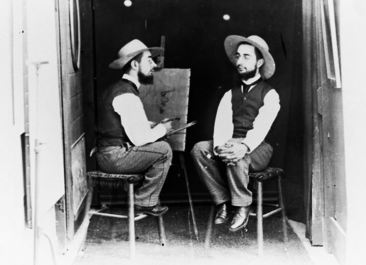 De Franse schilder Henri de Toulouse Lautrec (Albi) door Nicolas Toussaint Charlet