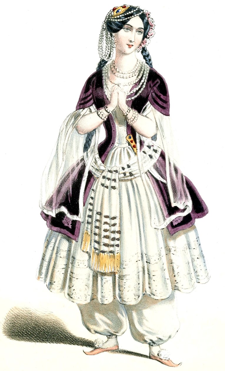 Auber - Haydée - M.lle Lavoye in Haydée, akte 3 - litho door Alexandre Lacauchie, 1847 door Alexandre Lacauchie