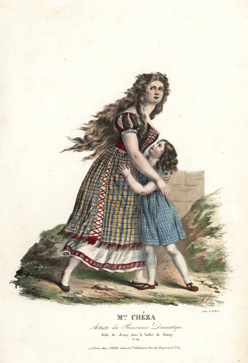 Ballerina Miss Marie Cheza als Jenny in het ballet-pantomime Jenny door Alexandre Marie Colin
