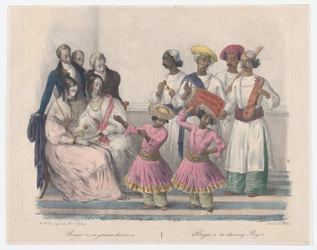 Bayees of Dansende Jongens, uit Vierentwintig Platen Illustratief voor Hindoe en Europese Manieren door Alexandre Marie Colin