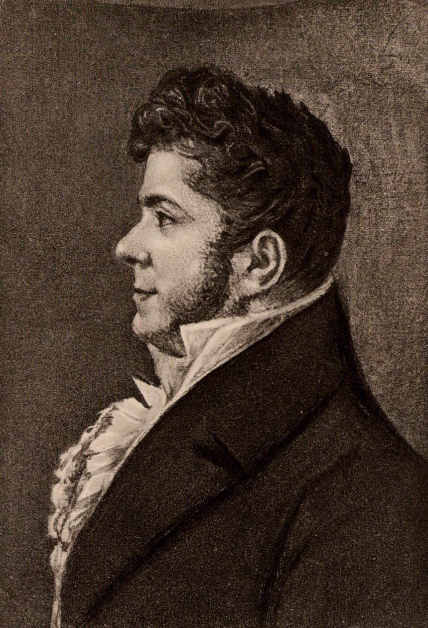 Portret van Stendhal, Franse romanschrijver door Alexandre Marie Longuet