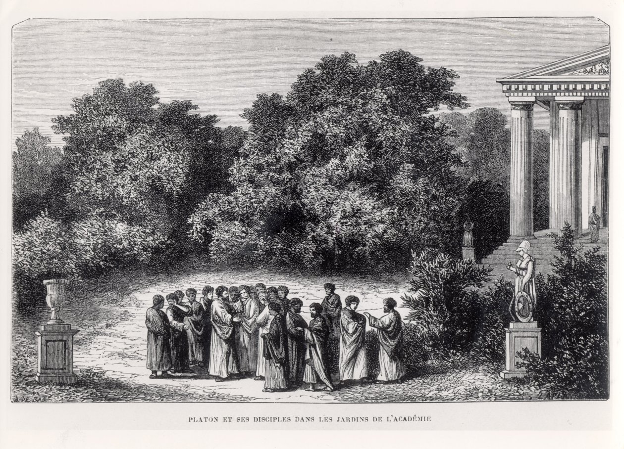 Plato en zijn Discipelen in de Tuin van de Academie, uit 