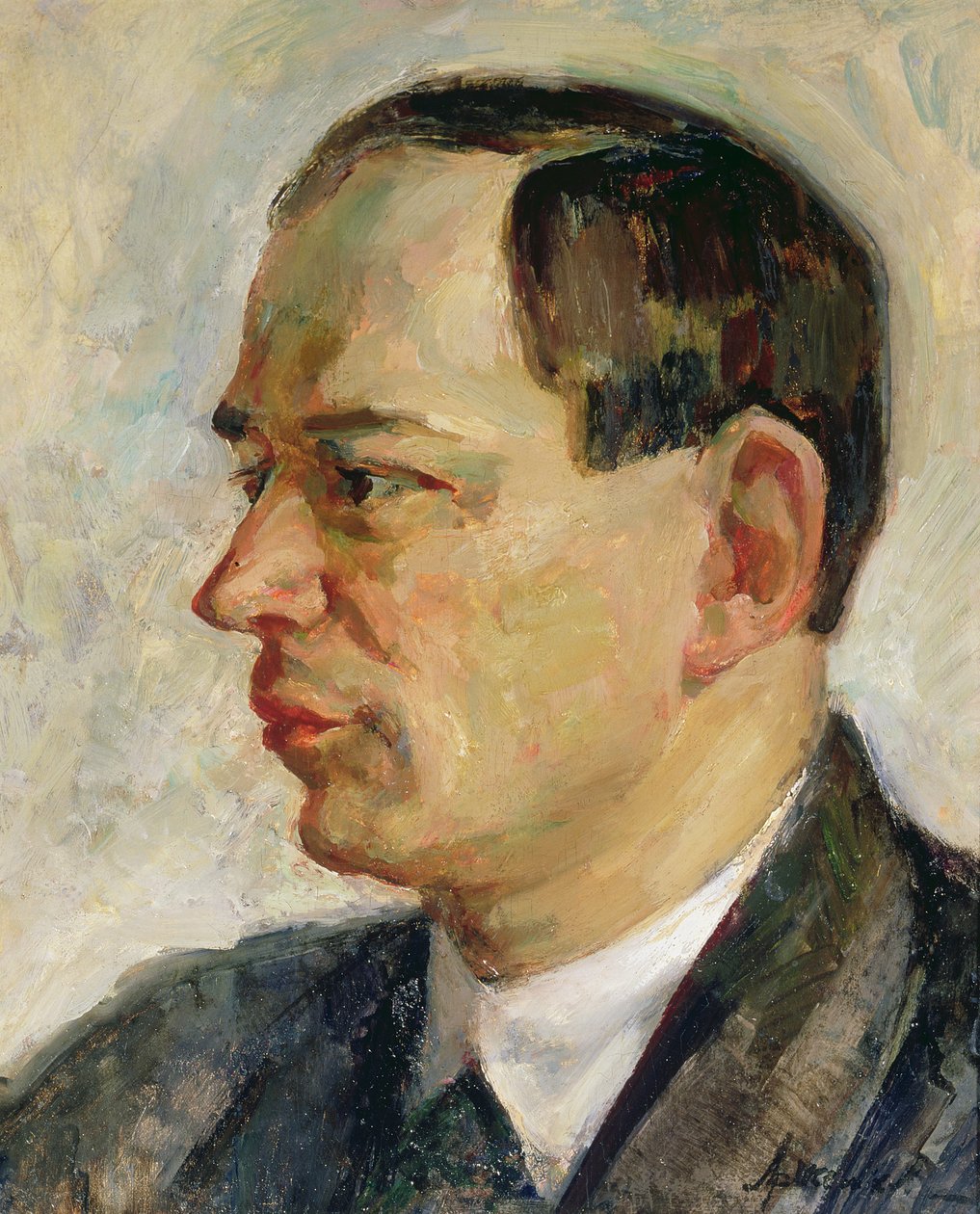 Portret van Vissarion Shebalin (1902-63) 1933 door Alexei Nikolayevich Arzhenikov