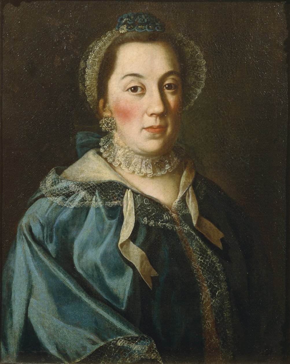 Portret van gravin Yelizaveta Franzevna Buturliina, 1763 door Alexei Petrovich Antropov