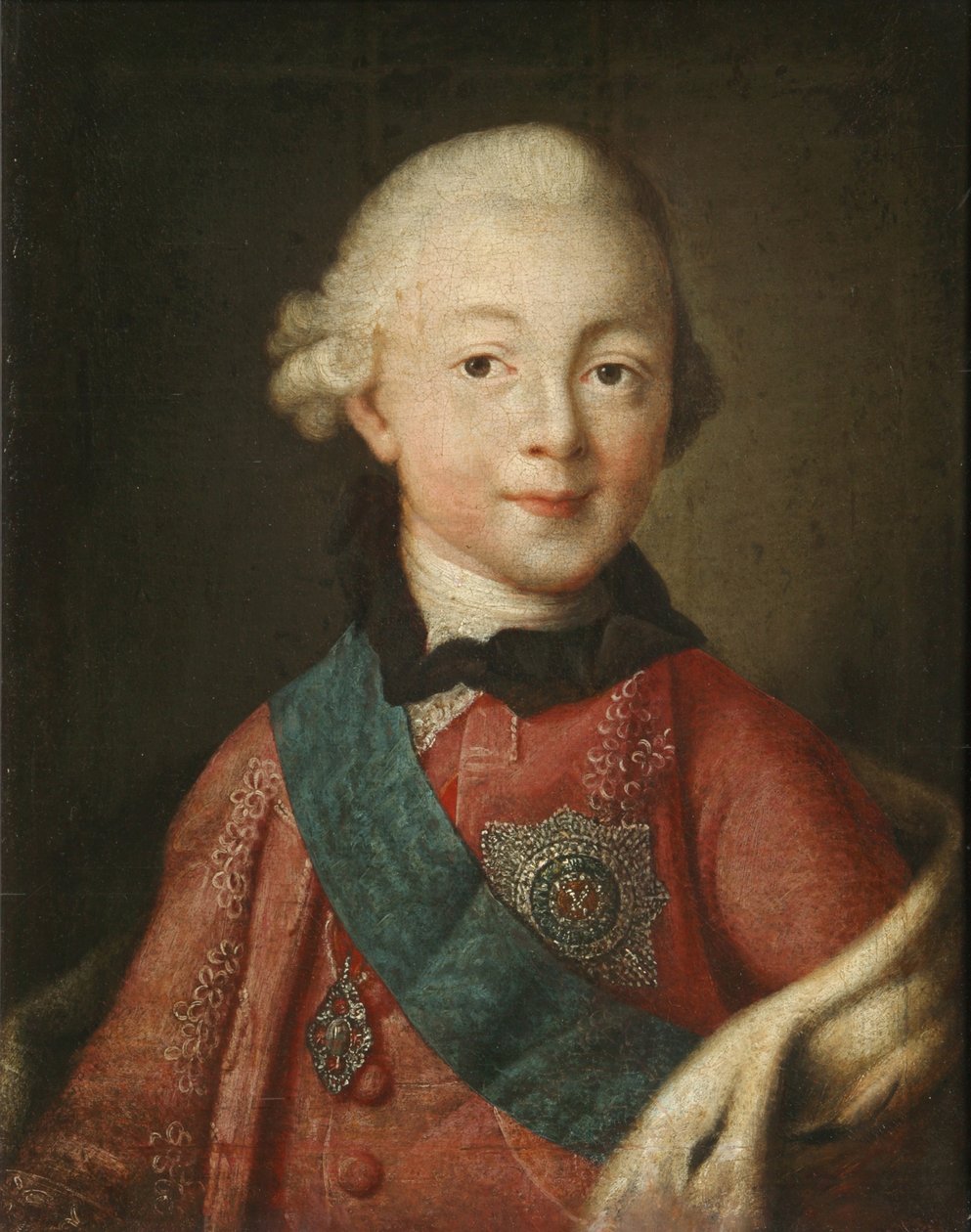 Portret van groothertog Pavel Petrovich 1754-1801, 1765 door Alexei Petrovich Antropov