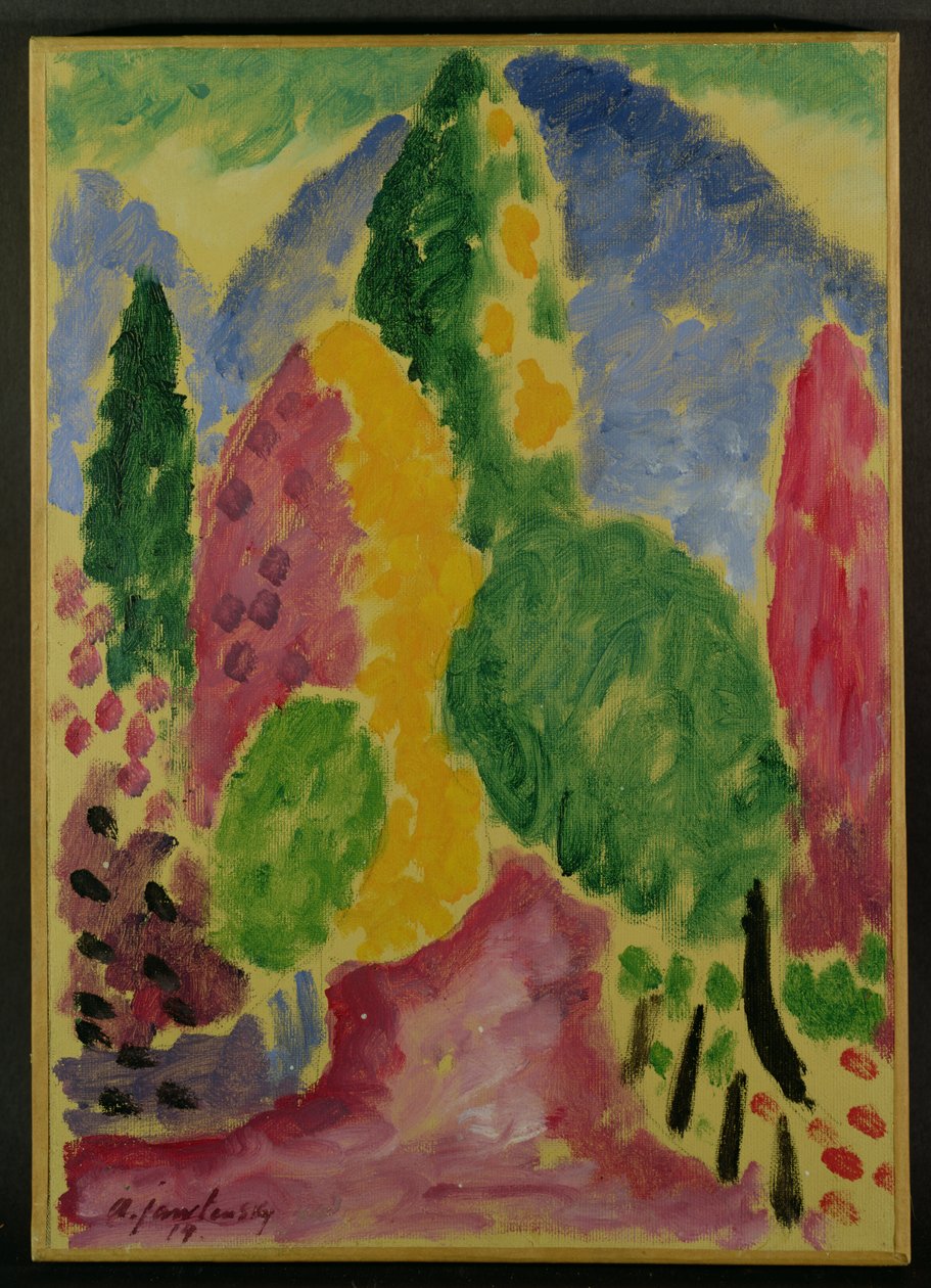Variatie, 1914 door Alexej von Jawlensky