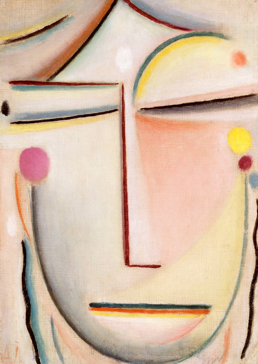 Abstract van een Hoofd: Ochtendlicht door Alexej von Jawlensky