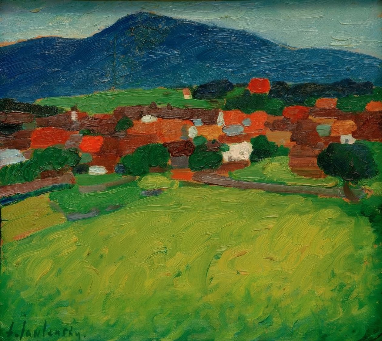 Dorp Murnau door Alexej von Jawlensky