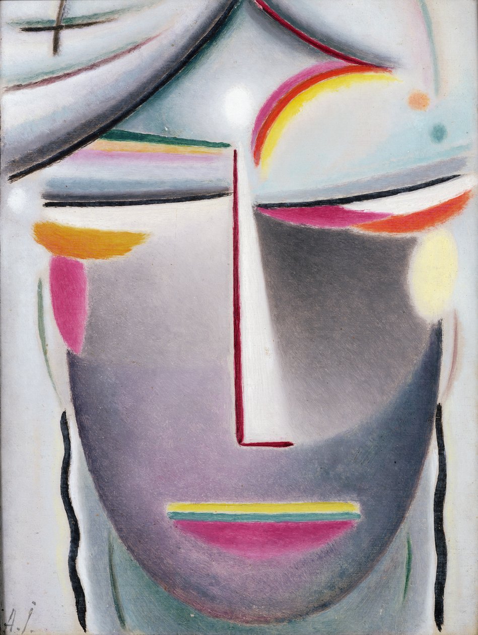 Hoofd (Donkere Boeddha), c.1927 door Alexej von Jawlensky
