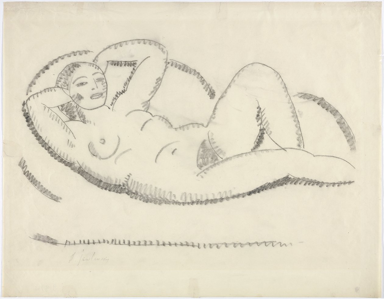 Liggend naakt door Alexej von Jawlensky