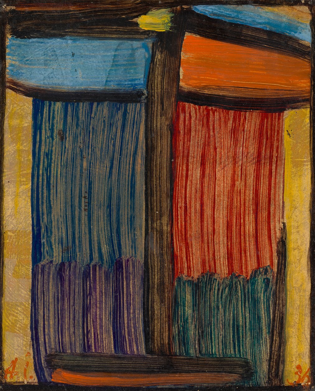 Meditation auf Goldgrund door Alexej von Jawlensky