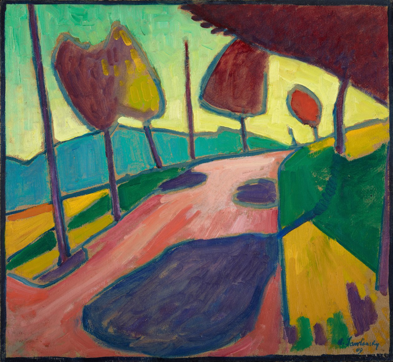 Het landschap van Murnau door Alexej von Jawlensky