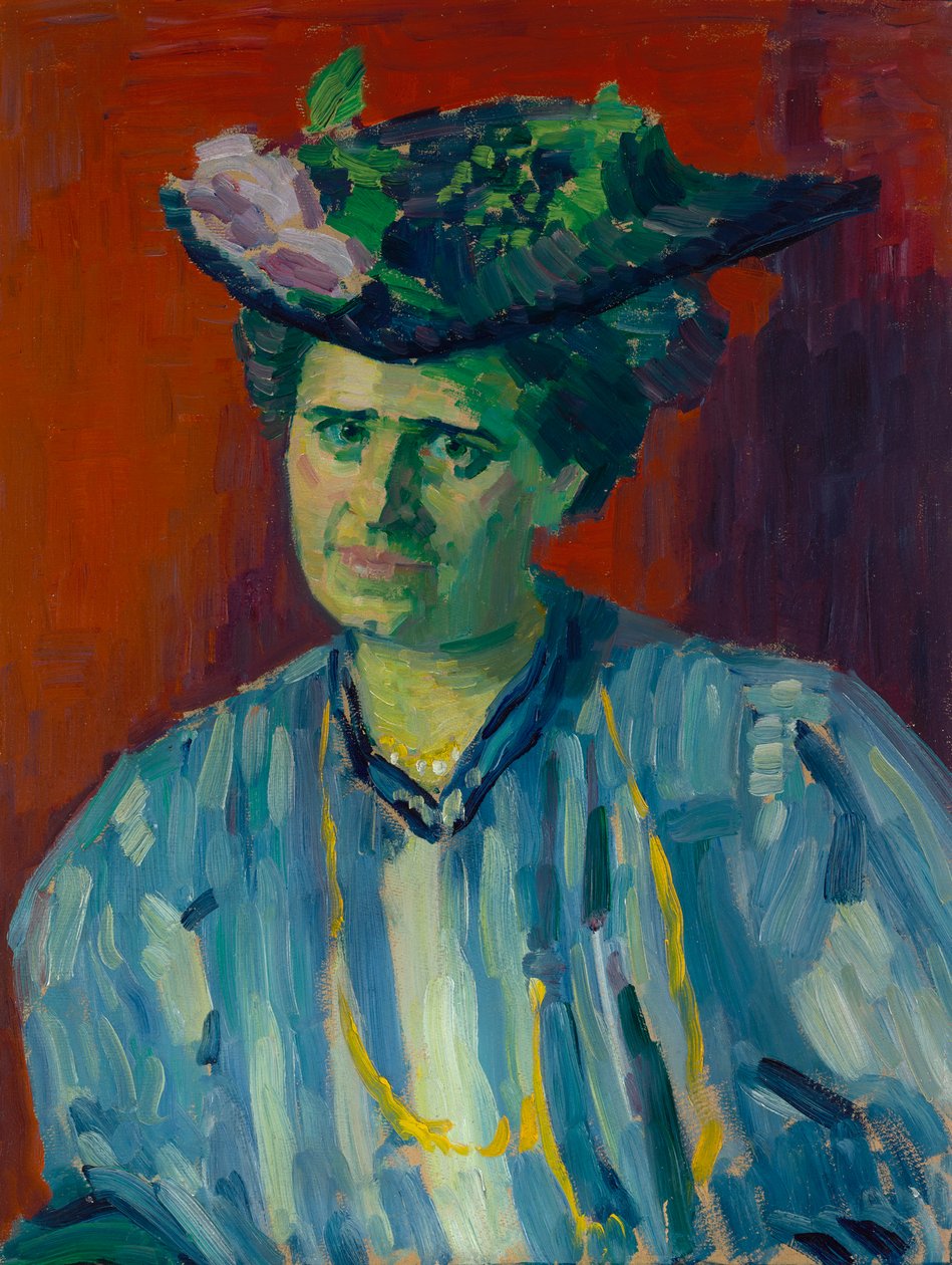 Portret van Hedwig Kubin door Alexej von Jawlensky