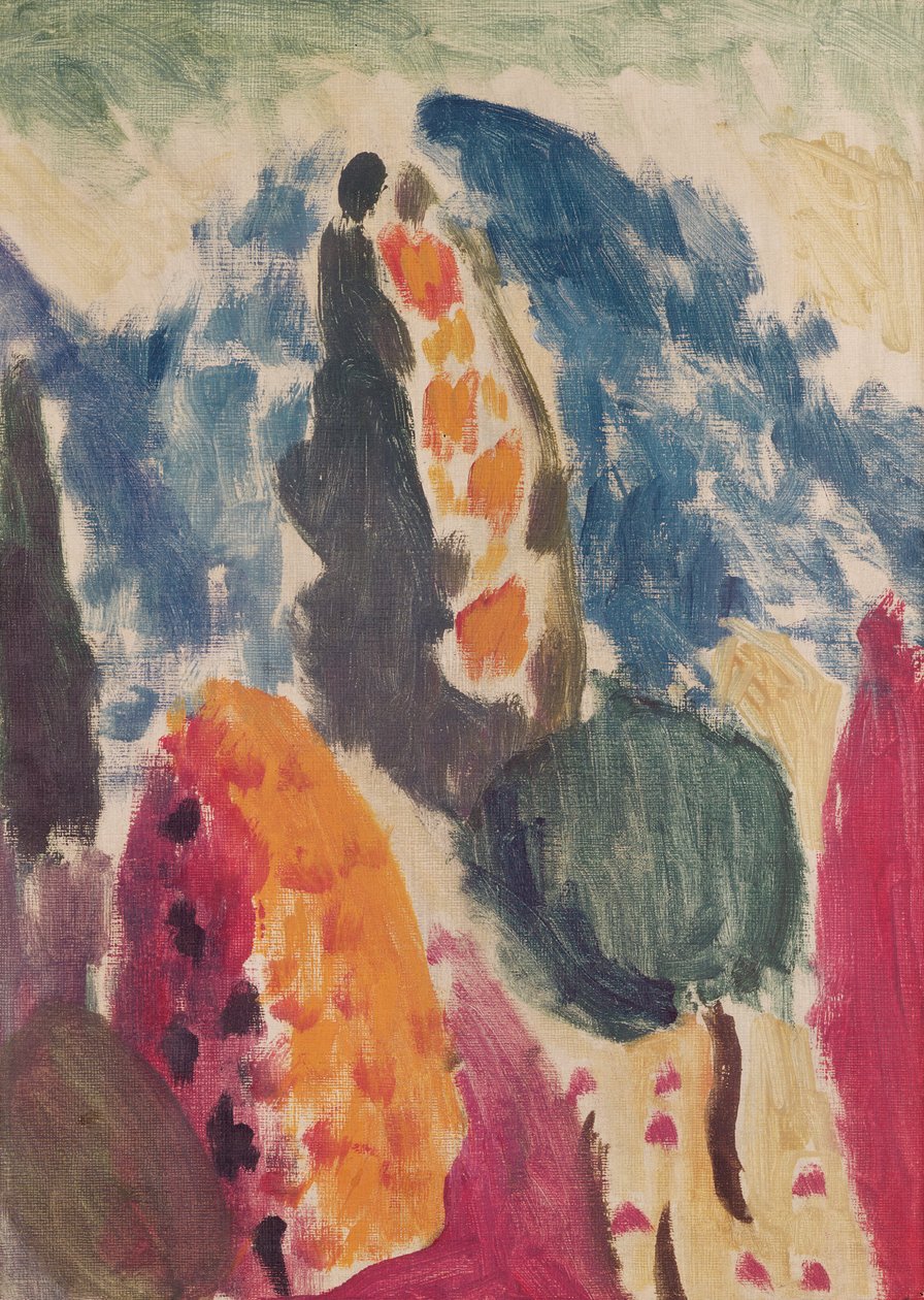 Variatie IV, 1916 door Alexej von Jawlensky
