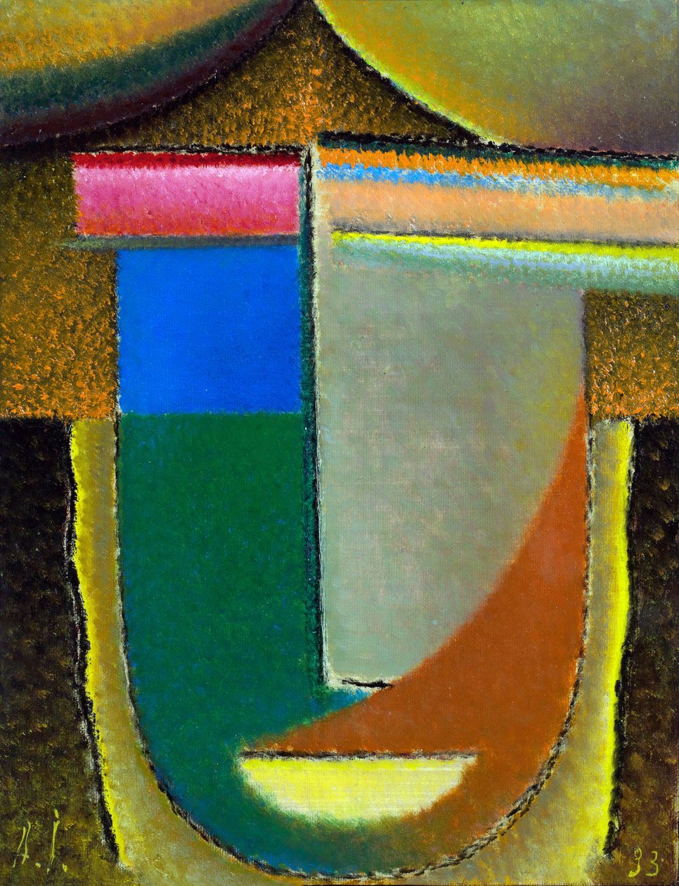 Abstract hoofd (Afrika) door Alexej von Jawlensky