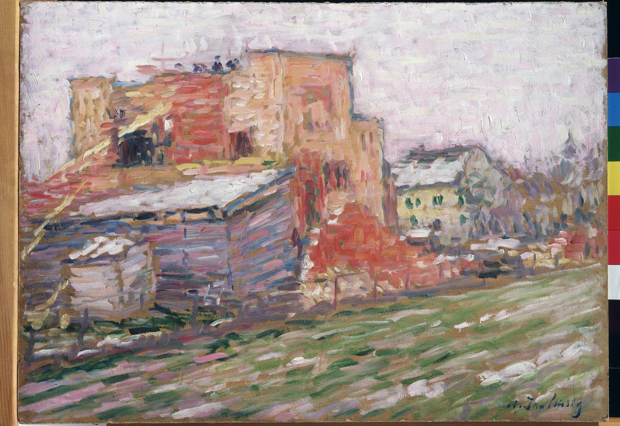 Uitzicht op een straat door Alexej von Jawlensky