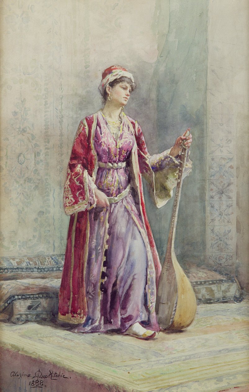 Een Harem Muzikant, 1888 door Alexina MacRitchie