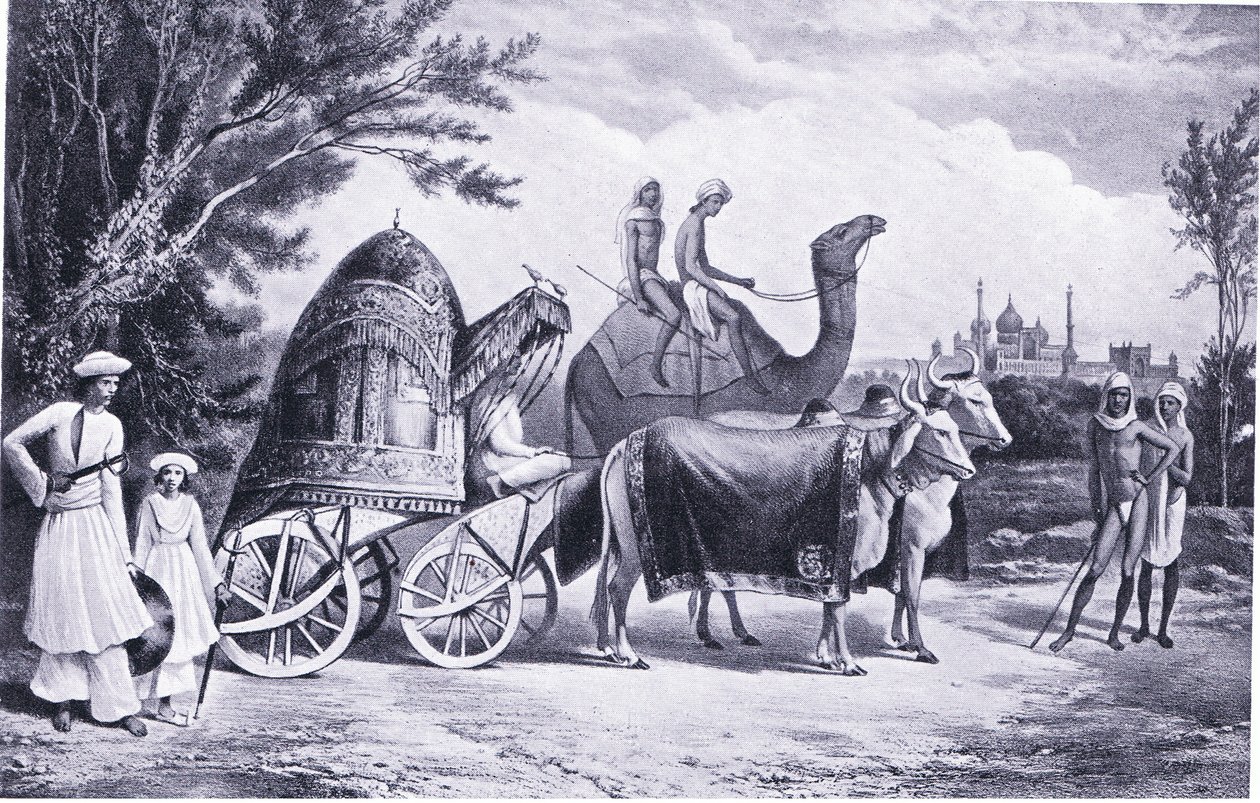 De haremkoets van de laatste koning van Delhi 1857 AD door Alexis, Prince Soltykoff