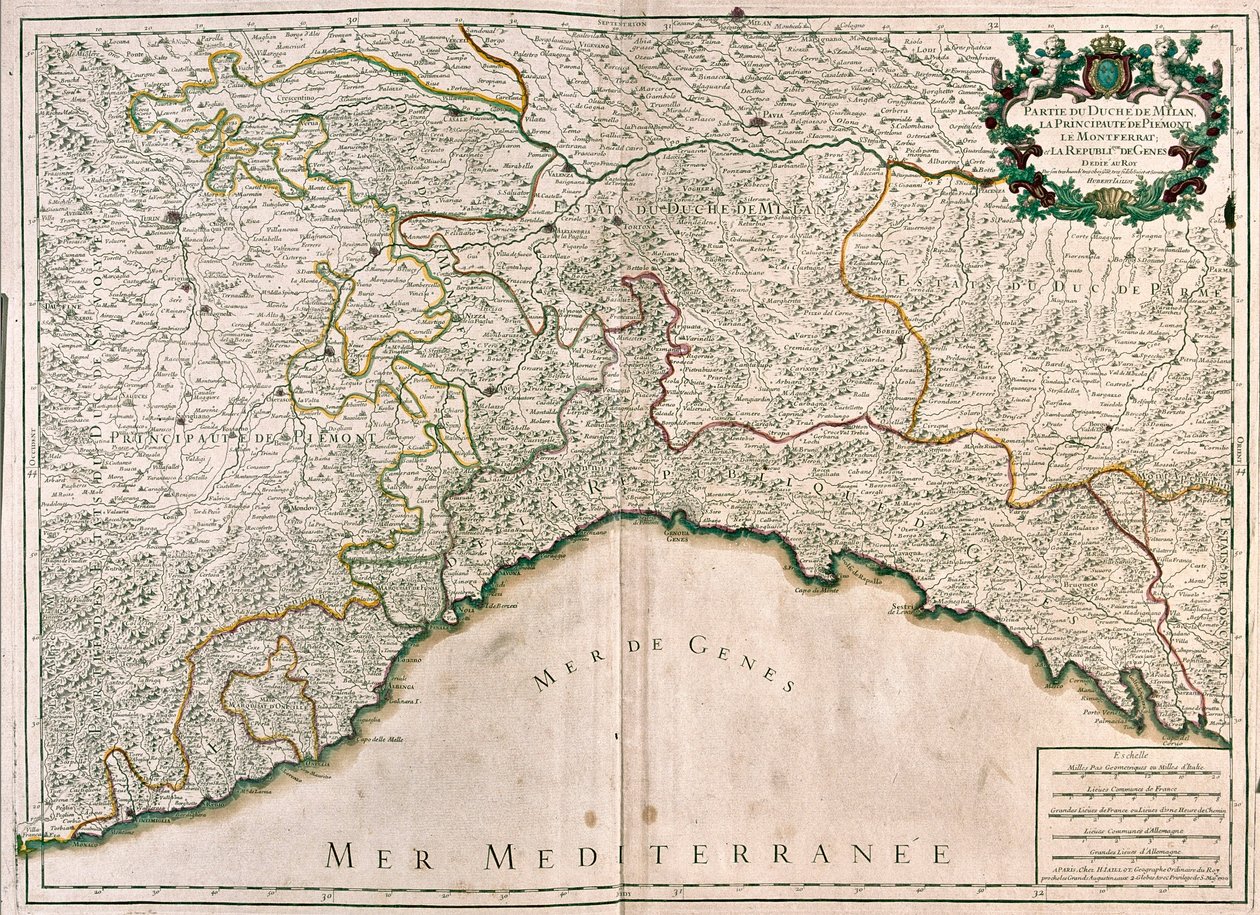 Milaan, Genua en Piemonte, Italië - door A door Alexis-Hubert Jaillot