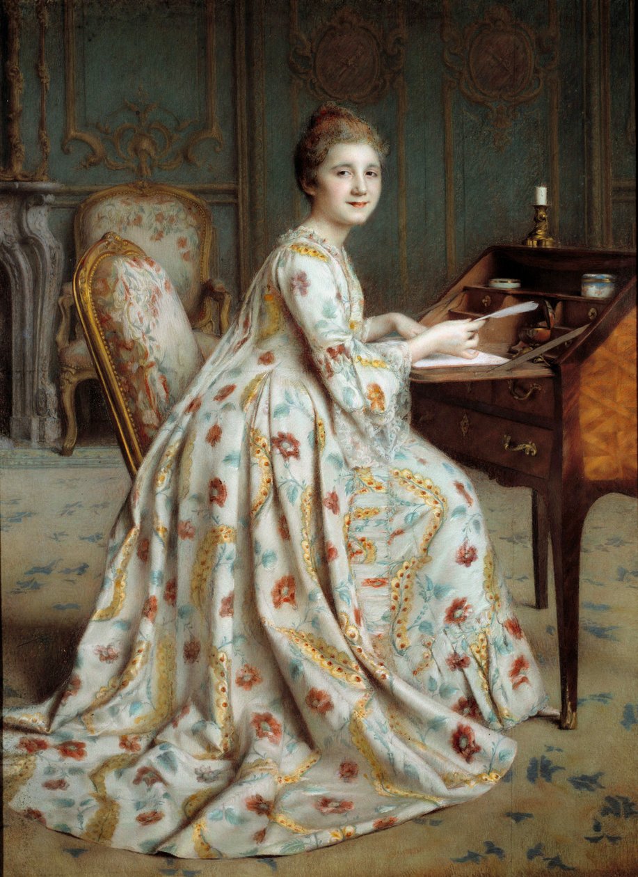 Portret van de markiezin Dubois Mouchet door Alexis Axilette