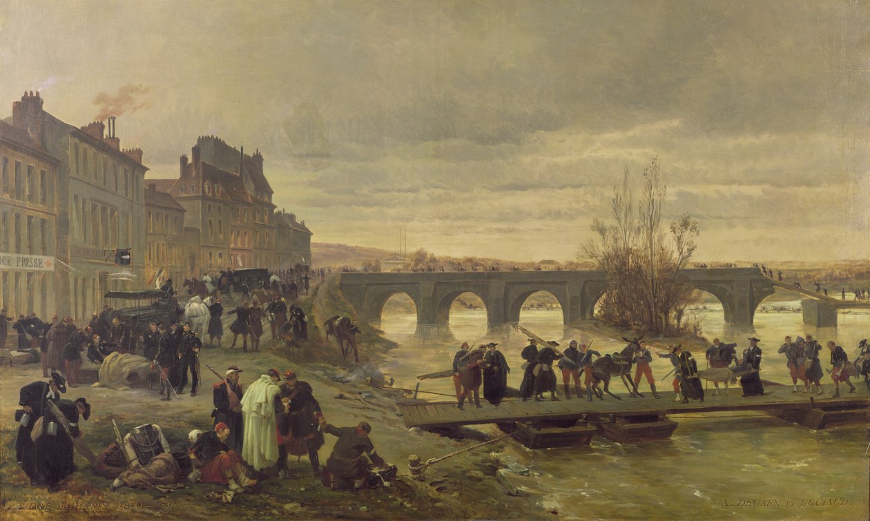 De Ambulance de la Presse bij Joinville tijdens het Beleg van Parijs door Alfred Charles Ferdinand Decaen