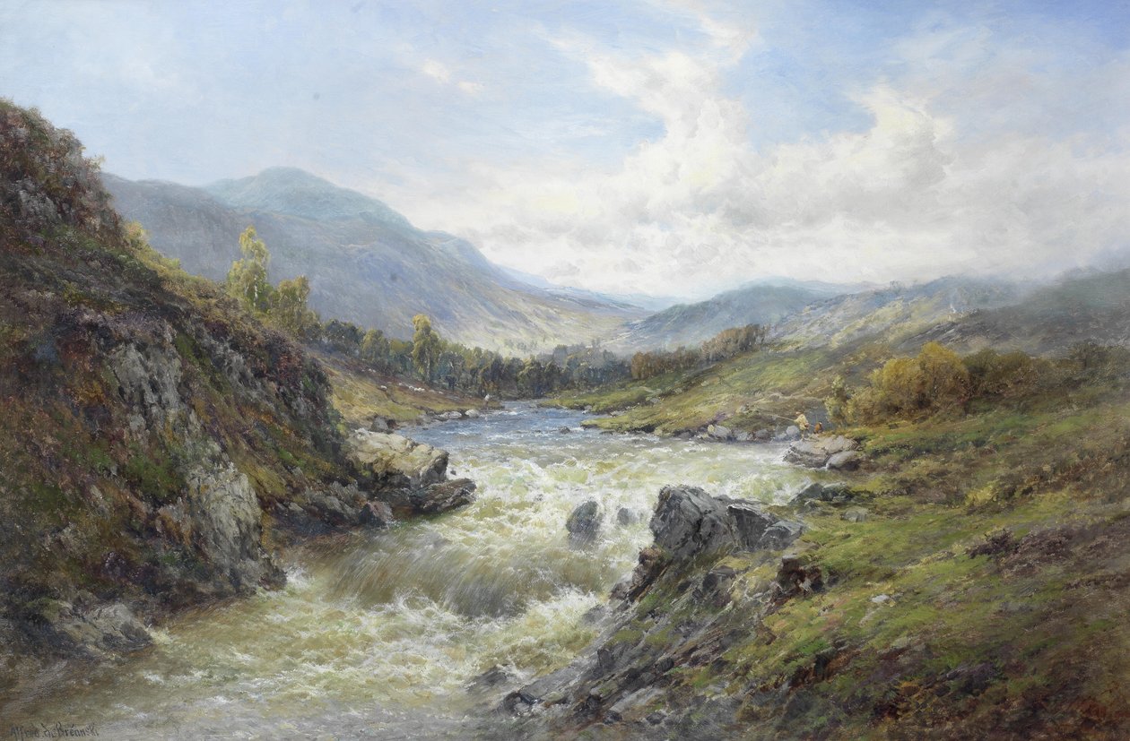Watervallen van de Tay door Alfred de Breanski