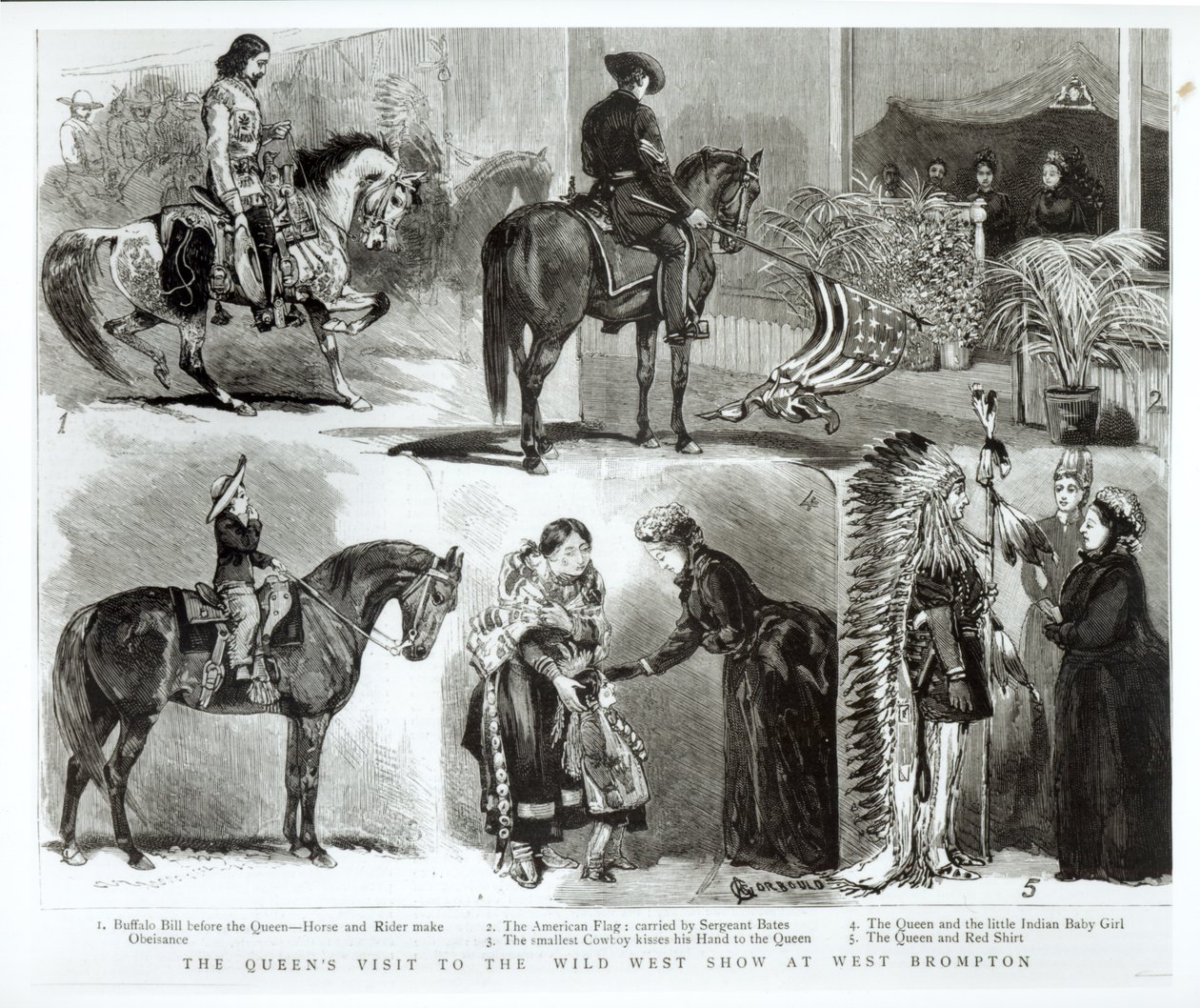 Het bezoek van de koningin aan de Wild West Show in West Brompton, 1887 door Alfred Chantrey Corbould
