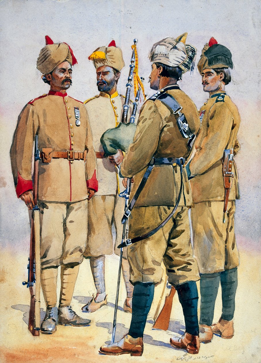 Soldaten van de Frontier Force, illustratie voor 