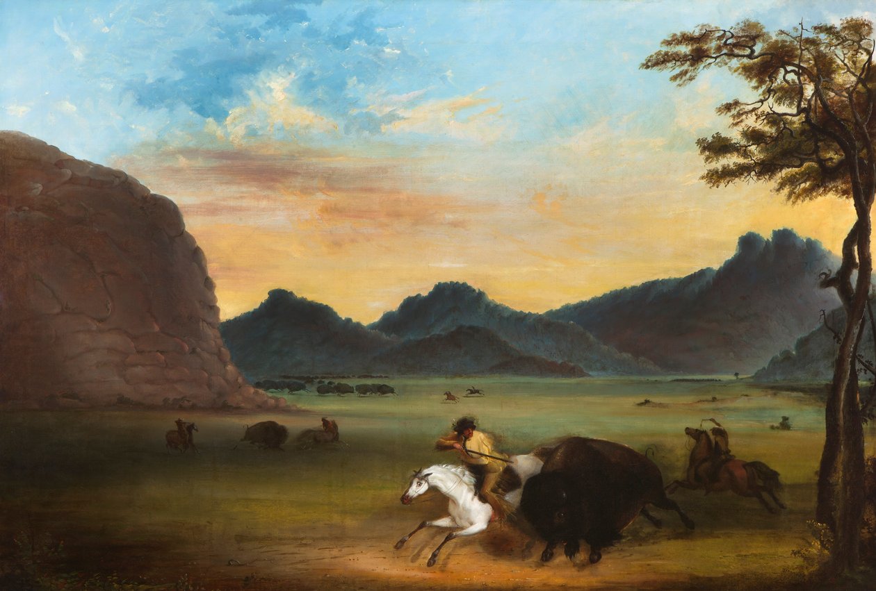 Buffeljacht door Alfred Jacob Miller