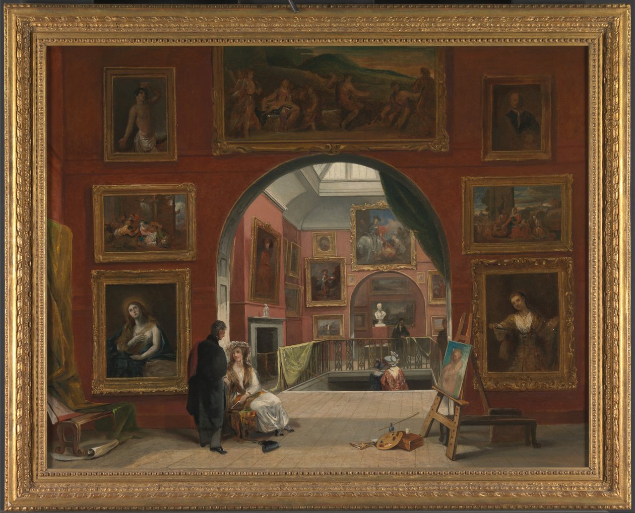 Interieur van de Britse Instelling Oude Meester Tentoonstelling, Zomer 1832 door Alfred Woolmer