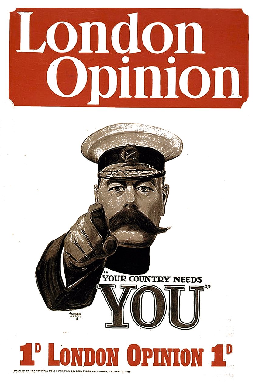 Je land heeft je nodig, poster voor de London Opinion, 1914 door Alfred Leete