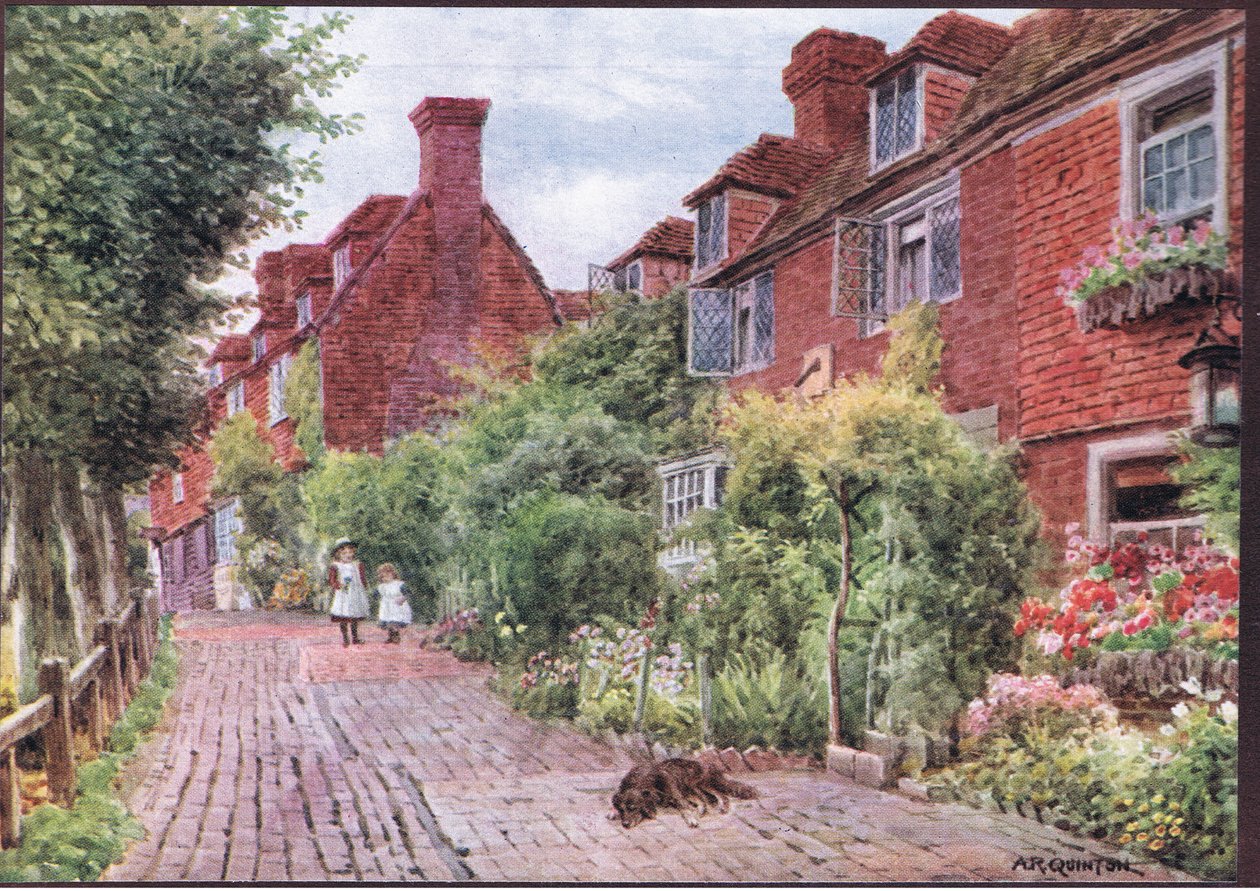 The Walks, Groombridge, Kent, uit The Cottages and the Village Life of Rural England gepubliceerd door Dent & Sons Limited, 1912 door Alfred Robert Quinton