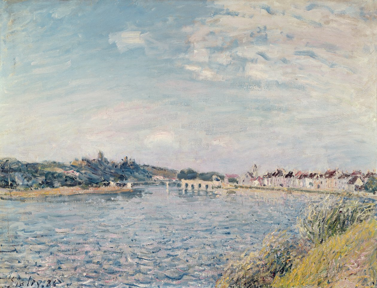Landschap, 1888 door Alfred Sisley