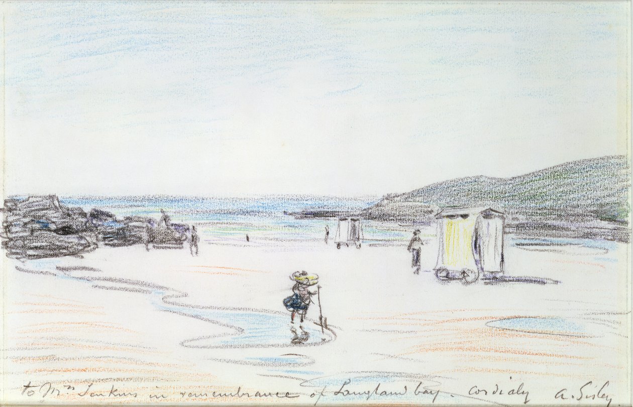 Langland Bay, 1897 door Alfred Sisley