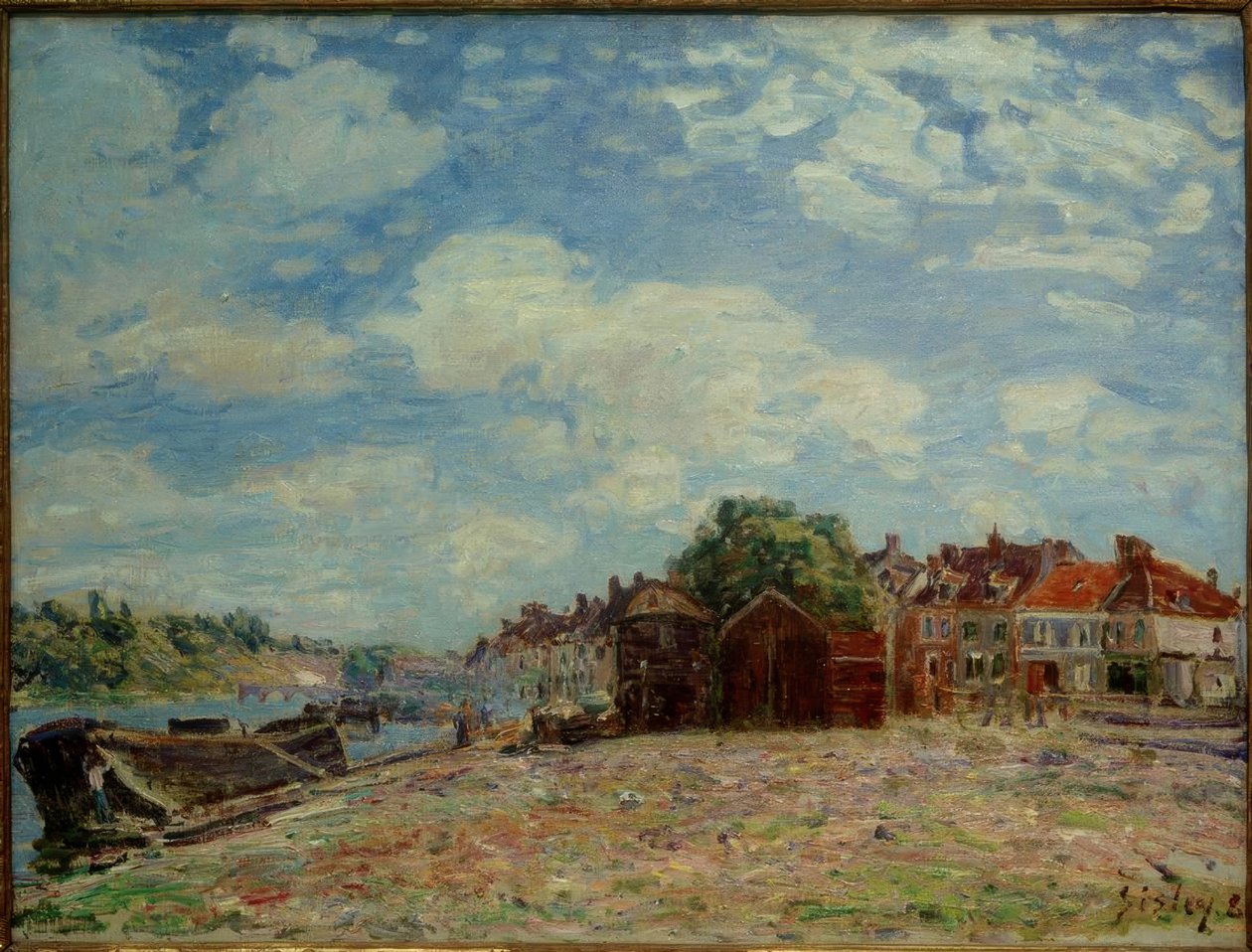 De Loing bij Saint-Mammès door Alfred Sisley