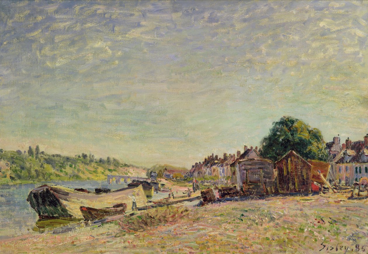 Les bois du Liong in Saint-Mammes, 1885 door Alfred Sisley