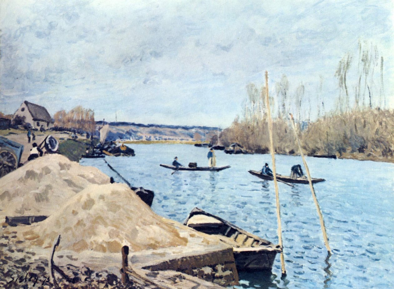 Seine bij Port Marly door Alfred Sisley