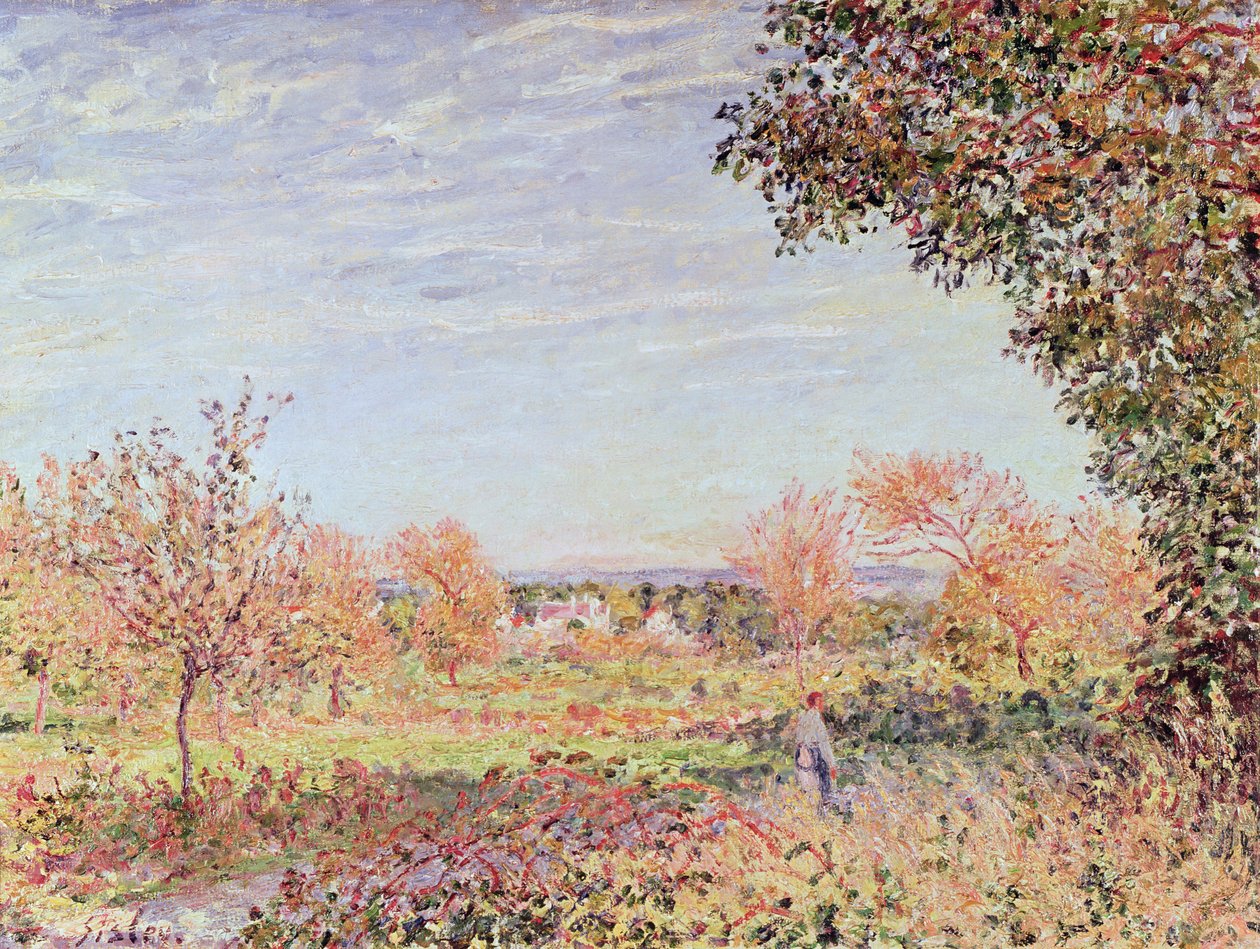 Septemberochtend, ca. 1887 door Alfred Sisley