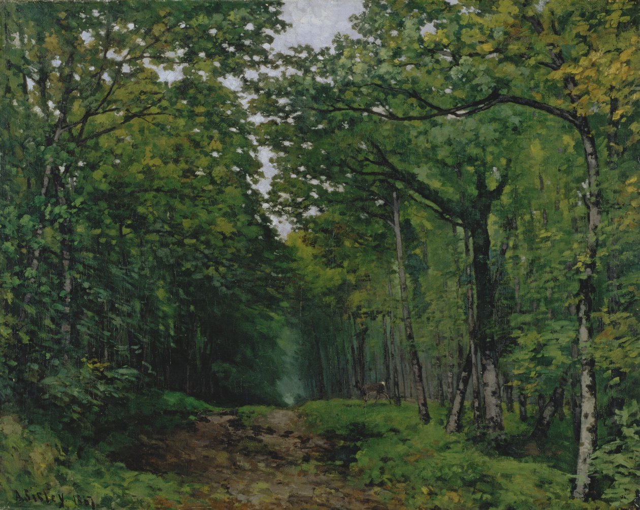De Laan van Kastanjebomen in La Celle-Saint-Cloud, 1867 door Alfred Sisley