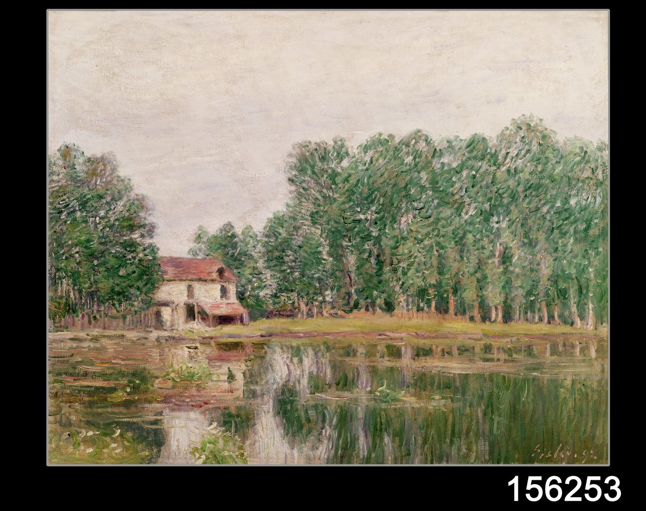 De oevers van het kanaal bij Moret-sur-Loing, 1892 door Alfred Sisley
