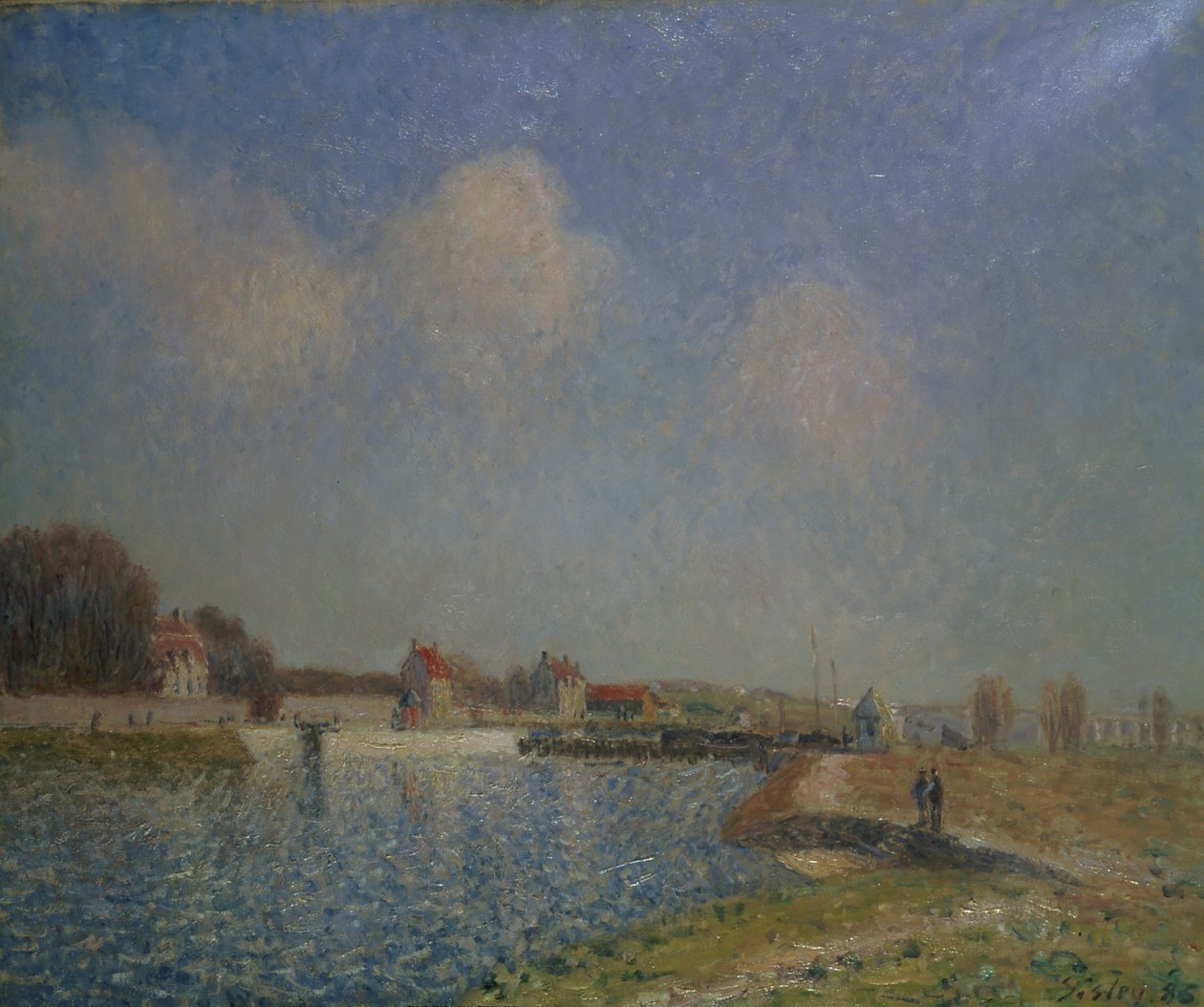 De Loing bij Saint-Mammes, 1885 door Alfred Sisley