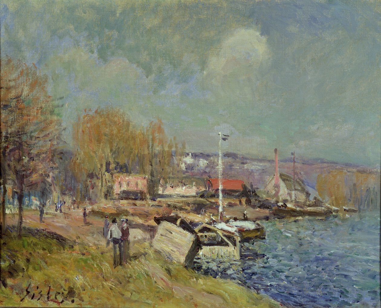 De Seine bij Port-Marly, 1877 door Alfred Sisley