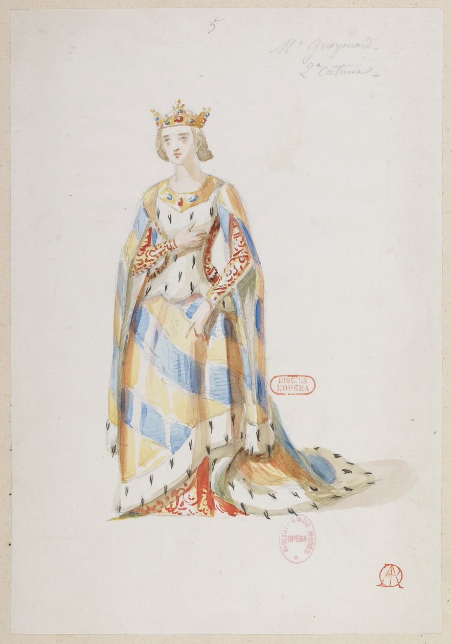 Halévy - La magicienne - kostuummodellen door Alfred Albert - 05. Mme Gueymard, 2e kostuum door Alfred Albert