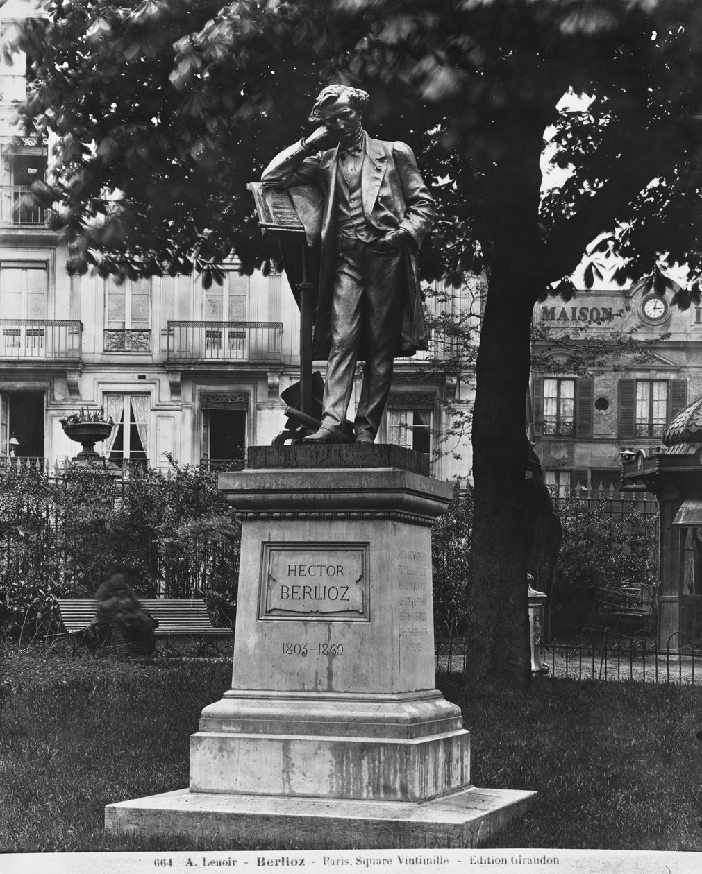 Monument voor Hector Berlioz, Square Vintimille, 1884 door Alfred Charles Lenoir