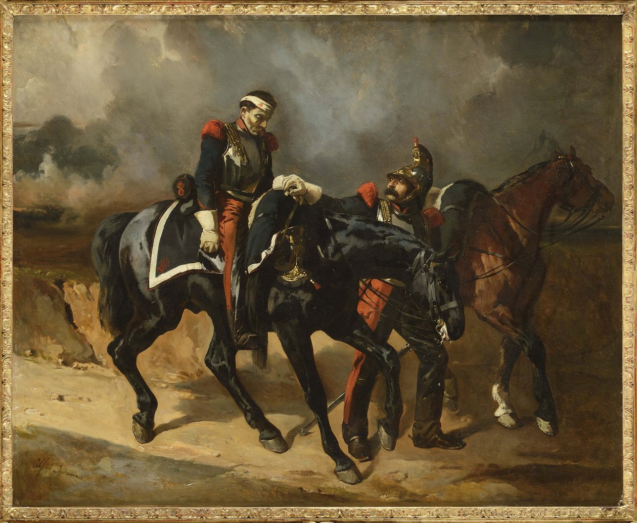 De gewonde cuirassier door Alfred Dedreux