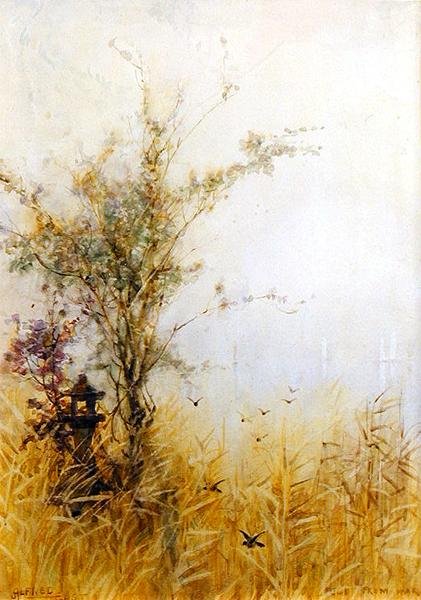 De Fuji-san, Vroege Ochtend, c.1889 door Alfred East