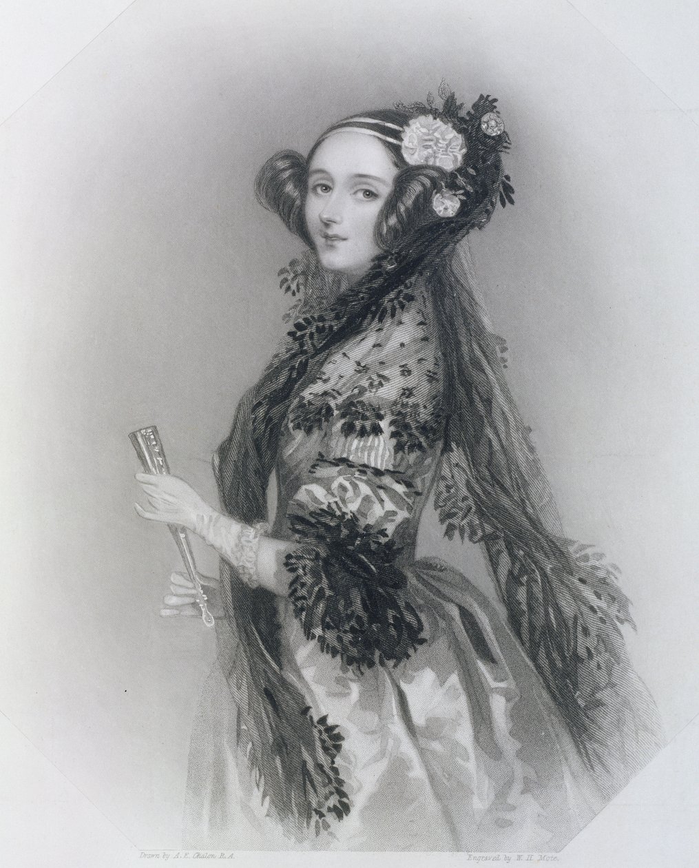 Augusta Ada King, gravin van Lovelace (1815-52), 1852 door Alfred Edward Chalon