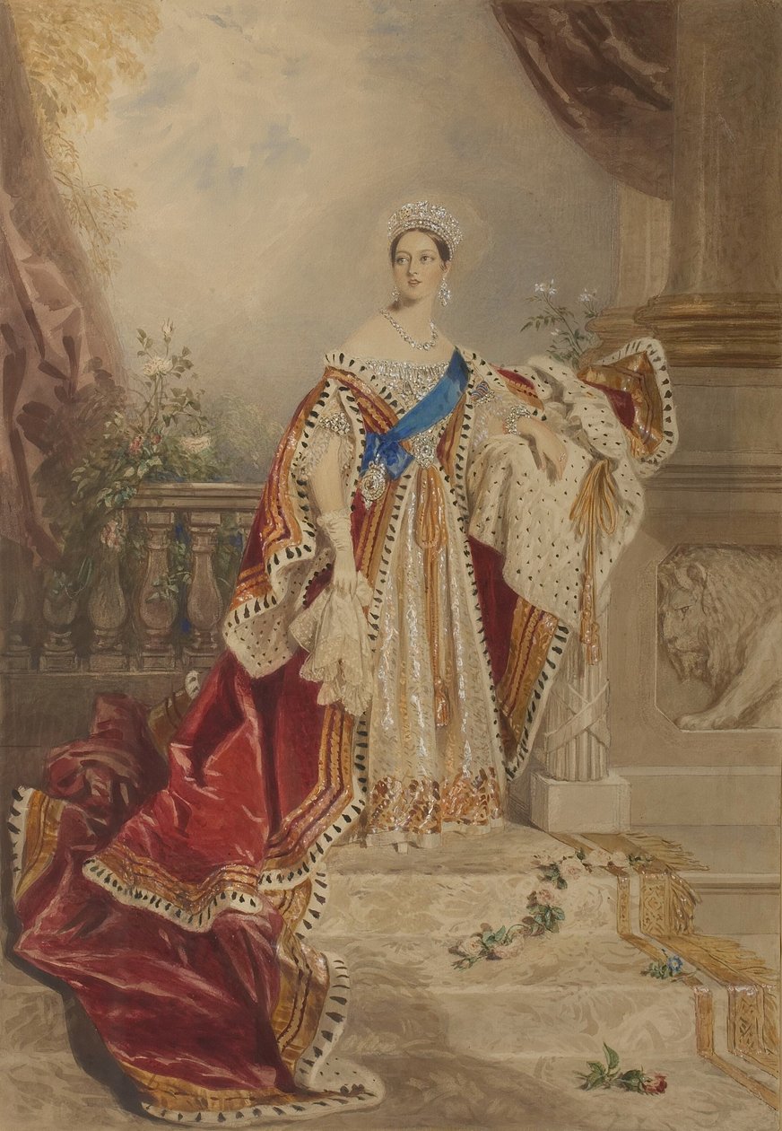 Dutch: Koningin Victoria van Engeland Queen Victoria of England door Alfred Edward Chalon