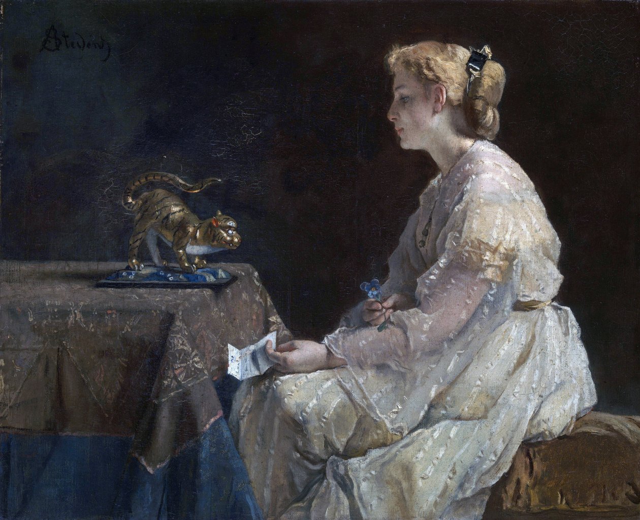 Het geschenk door Alfred Emile Stevens